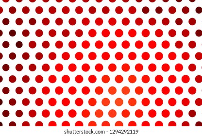 Light Red vector template with circles. Blurred decorative design in abstract style with bubbles. Template for your brand book.