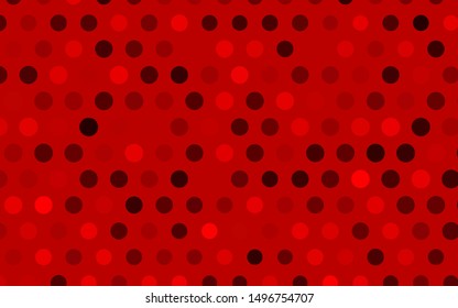 Light Red vector template with circles. Beautiful colored illustration with blurred circles in nature style. Design for business adverts.