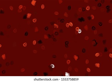 Light Red vector template with circles. Blurred bubbles on abstract background with colorful gradient. Design for posters, banners.
