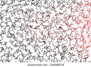 Light Red vector template with circles. Beautiful colored illustration with blurred circles in nature style. Pattern of water, rain drops.