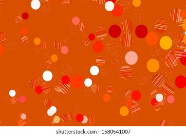 Light Red vector template with circles. Blurred decorative design in abstract style with bubbles. Pattern for beautiful websites.