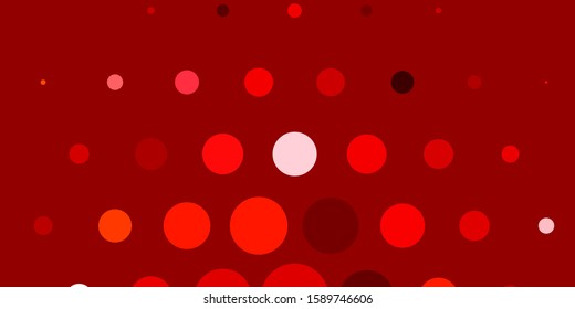 Light Red vector template with circles. Modern abstract illustration with colorful circle shapes. Pattern for websites.