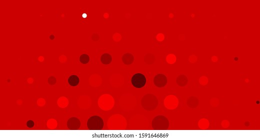 Light Red vector template with circles. Illustration with set of shining colorful abstract spheres. New template for a brand book.