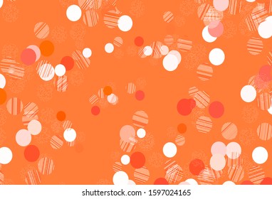 Light Red vector template with circles. Modern abstract illustration with colorful water drops. Design for poster, banner of websites.