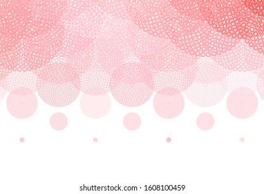 Light Red vector template with circles. Blurred decorative design in abstract style with bubbles. New template for your brand book.