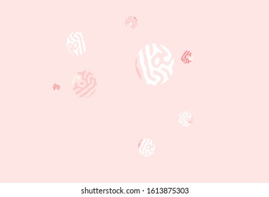 Light Red vector template with circles. Blurred decorative design in abstract style with bubbles. Design for your business advert.