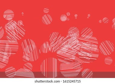 Light Red vector template with circles. Blurred bubbles on abstract background with colorful gradient. Pattern for futuristic ad, booklets.
