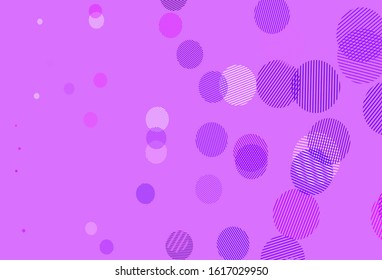Light Red vector template with circles. Blurred bubbles on abstract background with colorful gradient. Pattern for beautiful websites.