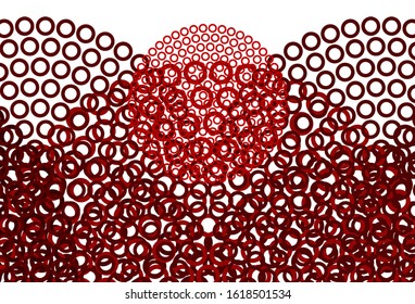 Light Red vector template with circles. Illustration with set of shining colorful abstract circles. Pattern for futuristic ad, booklets.