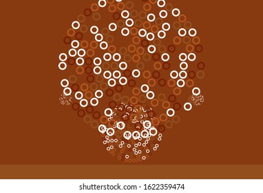 Light Red vector template with circles. Blurred bubbles on abstract background with colorful gradient. Pattern for textures of wallpapers.