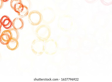 Light Red vector template with circles. Abstract illustration with colored bubbles in nature style. Pattern for ads, leaflets.