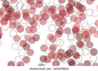 Light Red vector template with circles. Modern abstract illustration with colorful water drops. Pattern for futuristic ad, booklets.