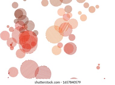 Light Red vector template with circles. Blurred bubbles on abstract background with colorful gradient. New template for your brand book.