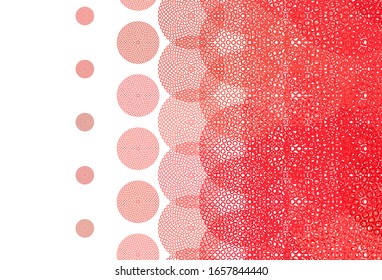 Light Red vector template with circles. Blurred decorative design in abstract style with bubbles. Pattern for ads, leaflets.