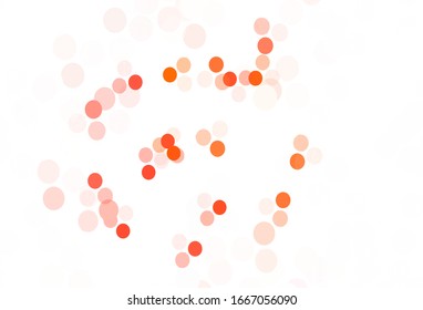 Light Red vector template with circles. Modern abstract illustration with colorful water drops. Design for poster, banner of websites.