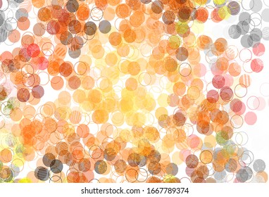 Light Red vector template with circles. Beautiful colored illustration with blurred circles in nature style. Design for your business advert.