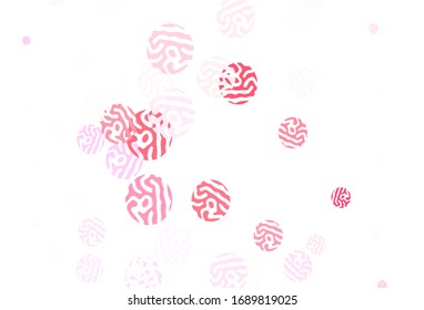 Light Red vector template with circles. Abstract illustration with colored bubbles in nature style. Pattern for beautiful websites.