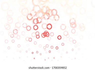 Light Red vector template with circles. Beautiful colored illustration with blurred circles in nature style. Pattern for textures of wallpapers.