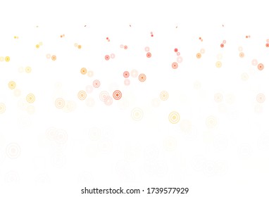 Light Red vector template with circles. Blurred bubbles on abstract background with colorful gradient. New template for your brand book.