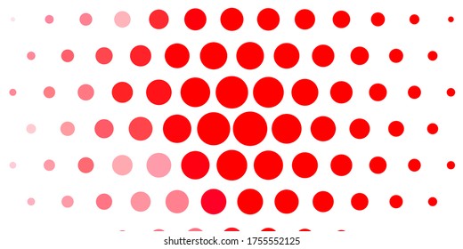 Light Red vector template with circles. Glitter abstract illustration with colorful drops. Pattern for wallpapers, curtains.
