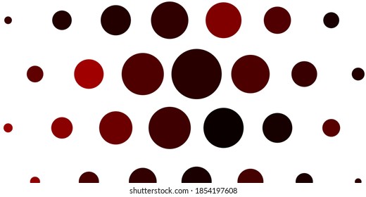 Light Red vector template with circles. Glitter abstract illustration with colorful drops. Pattern for business ads.