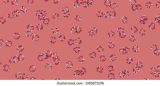 Light red vector template with circles. Abstract decorative design in gradient style with bubbles. Pattern for websites.