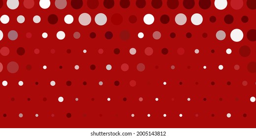 Light red vector template with circles. Glitter abstract illustration with colorful drops. Pattern for booklets, leaflets.