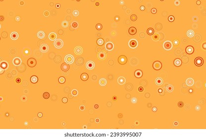 Plantilla vectorial de color rojo claro con círculos. Diseño decorativo borroso en estilo abstracto con burbujas. Patrón de anuncios, folletos.