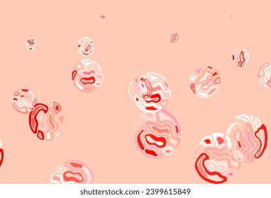 Light Red vector template with circles. Glitter abstract illustration with blurred drops of rain. Pattern for textures of wallpapers.