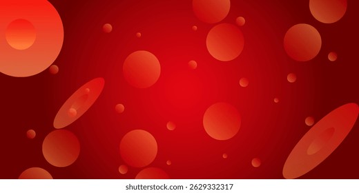 Modelo de vetor Vermelho Claro com círculos. Bela ilustração colorida com círculos borrados no estilo da natureza. Belo design para o seu anúncio natural de negócios.