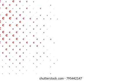 Light Red vector template with cryptocurrency. Abstract illustration with colored financial digital symbols. Best design for your ad, poster, banner of BTC money.
