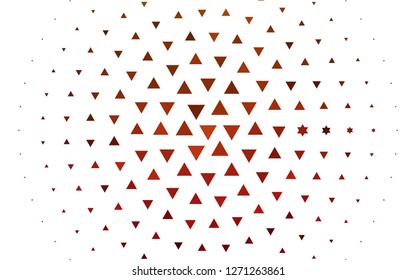 Light Red vector template with crystals, triangles. Glitter abstract illustration with triangular shapes. Modern template for your landing page.