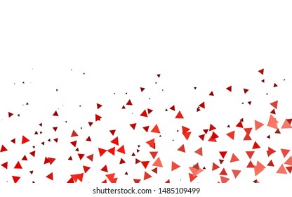 Light Red vector template with crystals, triangles. Decorative design in abstract style with triangles. Pattern can be used for websites.