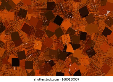 Light Red vector template with crystals, circles, squares. Circles, lines, rhombus with colorful gradient. Best design for poster, banner.