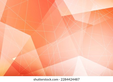 Plantilla vectorial de color rojo claro con cristales, triángulos. Diseño decorativo de estilo abstracto con triángulos. Diseño sencillo para su sitio web.