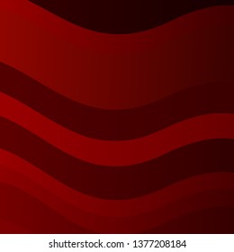 Light Red vector template with curved lines. Brand new colorful illustration with bent lines. Template for your UI design.