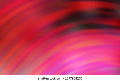 Light Red vector template with curved lines. Geometric illustration in abstract style with gradient.  Abstract style for your business design.