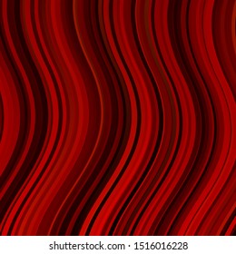 Light Red vector template with curved lines. Abstract illustration with bandy gradient lines. Pattern for busines booklets, leaflets