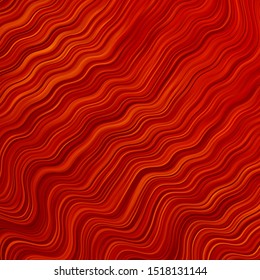 Light Red vector template with curved lines. Colorful illustration in circular style with lines. Best design for your ad, poster, banner.