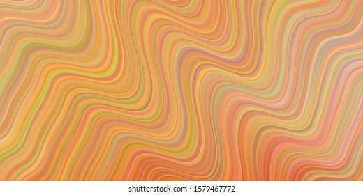 Light Red vector template with curved lines. Geometric illustration in abstract style with gradient.  Template for cell phone screens.