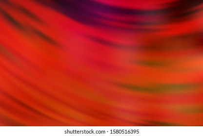 Light Red vector template with curved lines. Glitter abstract illustration with wry lines. A completely new template for your design.