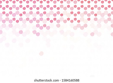 Light Red vector template with curved lines. An elegant bright illustration with gradient. A completely new template for your design.