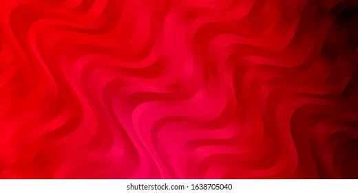 Light Red vector template with curved lines. Colorful illustration in abstract style with bent lines. Design for your business promotion.