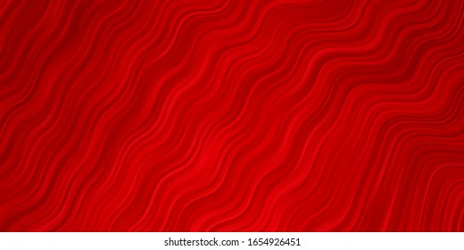 Light Red vector template with curved lines. Gradient illustration in simple style with bows. Design for your business promotion.