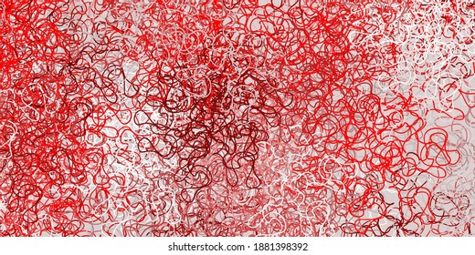 Light red vector template with curved lines. Colorful illustration in abstract style with bent lines. Template for your UI design.