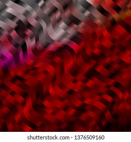 Light Red vector template with curves. Colorful geometric sample with gradient curves.  Pattern for ads, commercials.
