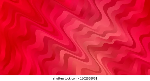 Light Red vector template with curves. Abstract illustration with gradient bows. Design for your business promotion.