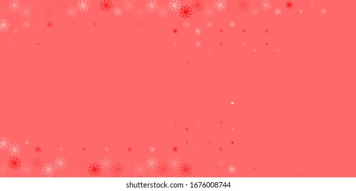 Light Red vector template with curves. Abstract illustration with bandy gradient lines. Pattern for business booklets, leaflets