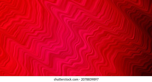 Light Red vector template with curves. Bright sample with colorful bent lines, shapes. Smart design for your promotions.