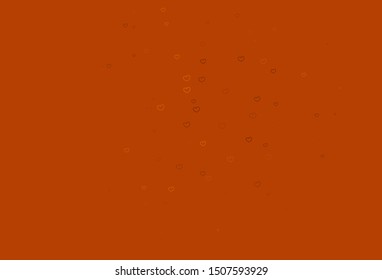 Light Red vector template with doodle hearts. Glitter abstract illustration with colorful hearts in romantic style. Pattern for valentine's ad, booklets.